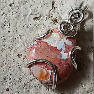 Mexican Cantera Opal Pendant Sterling Silver